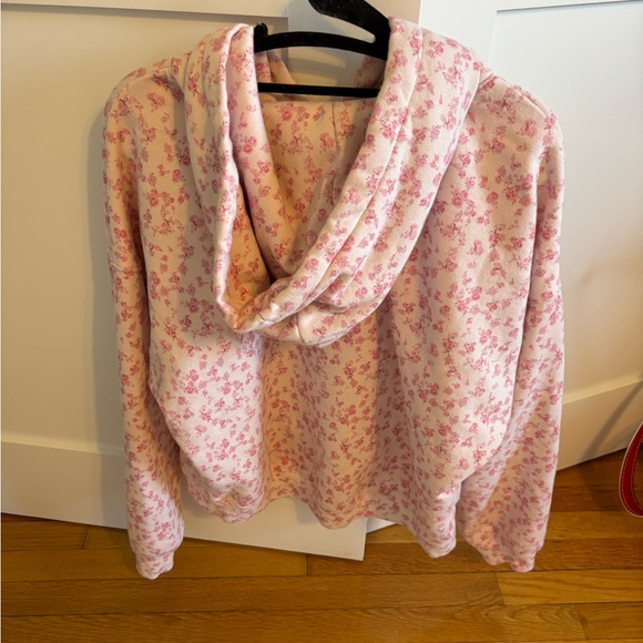 Gap X LoveShackFancy Cropped Floral Logo Hoodie Small - Picture 2 of 10